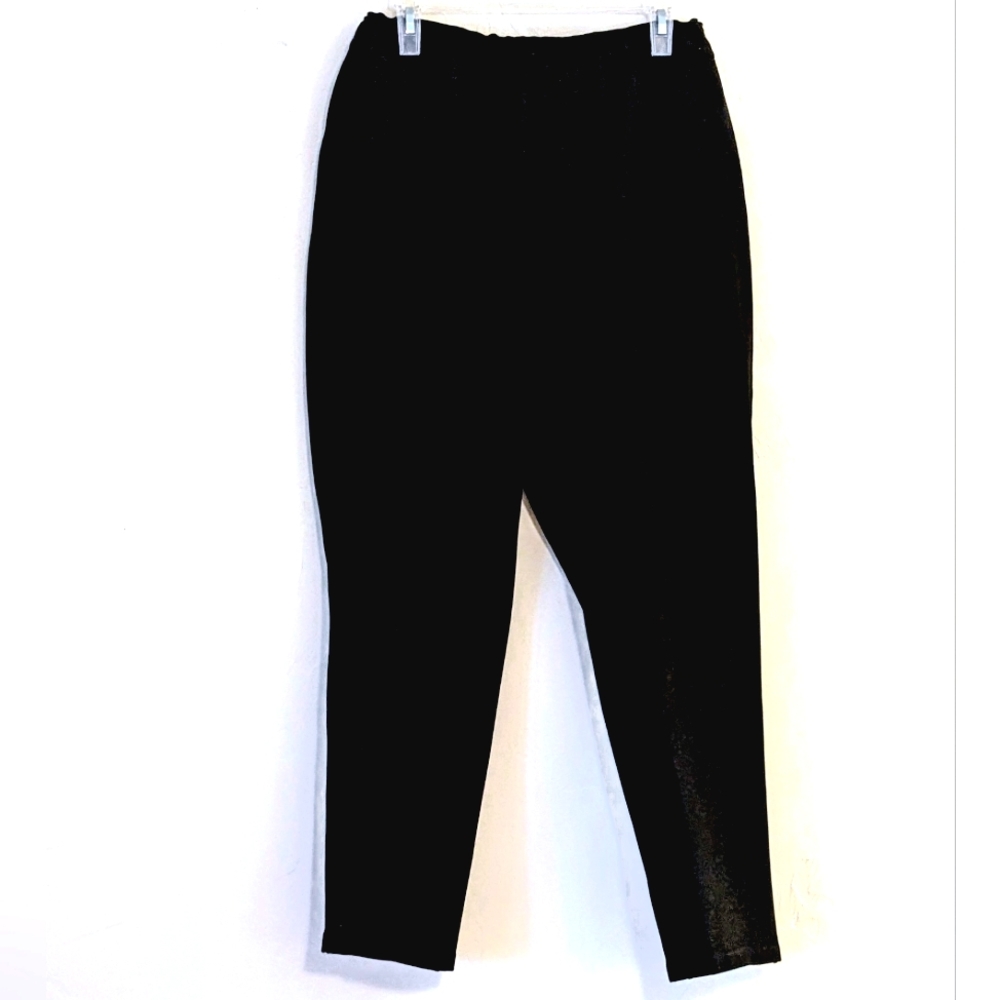 Alembika Pants Black Drawstring Removed Altered Waist Band Now Size L